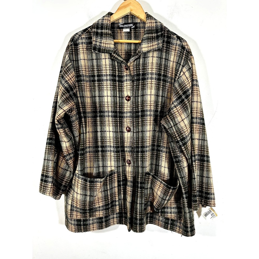 Vintage INCLINATIONS Shacket Work Barn Jacket Mens Size‎ Large